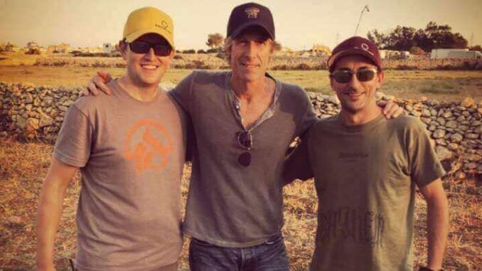 Dionys Frei and Davide Tiraboschi: with director Michael Bay in Malta at 