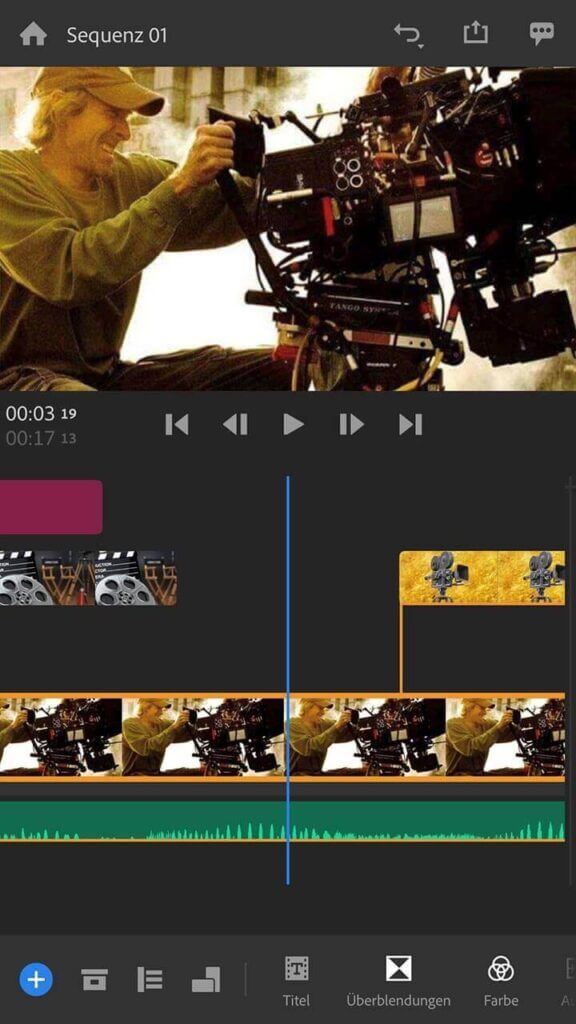 Test video editing Rush CC for the smartphone