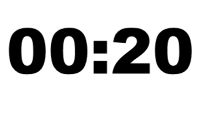 Countdown 20 Sekunden Videolänge